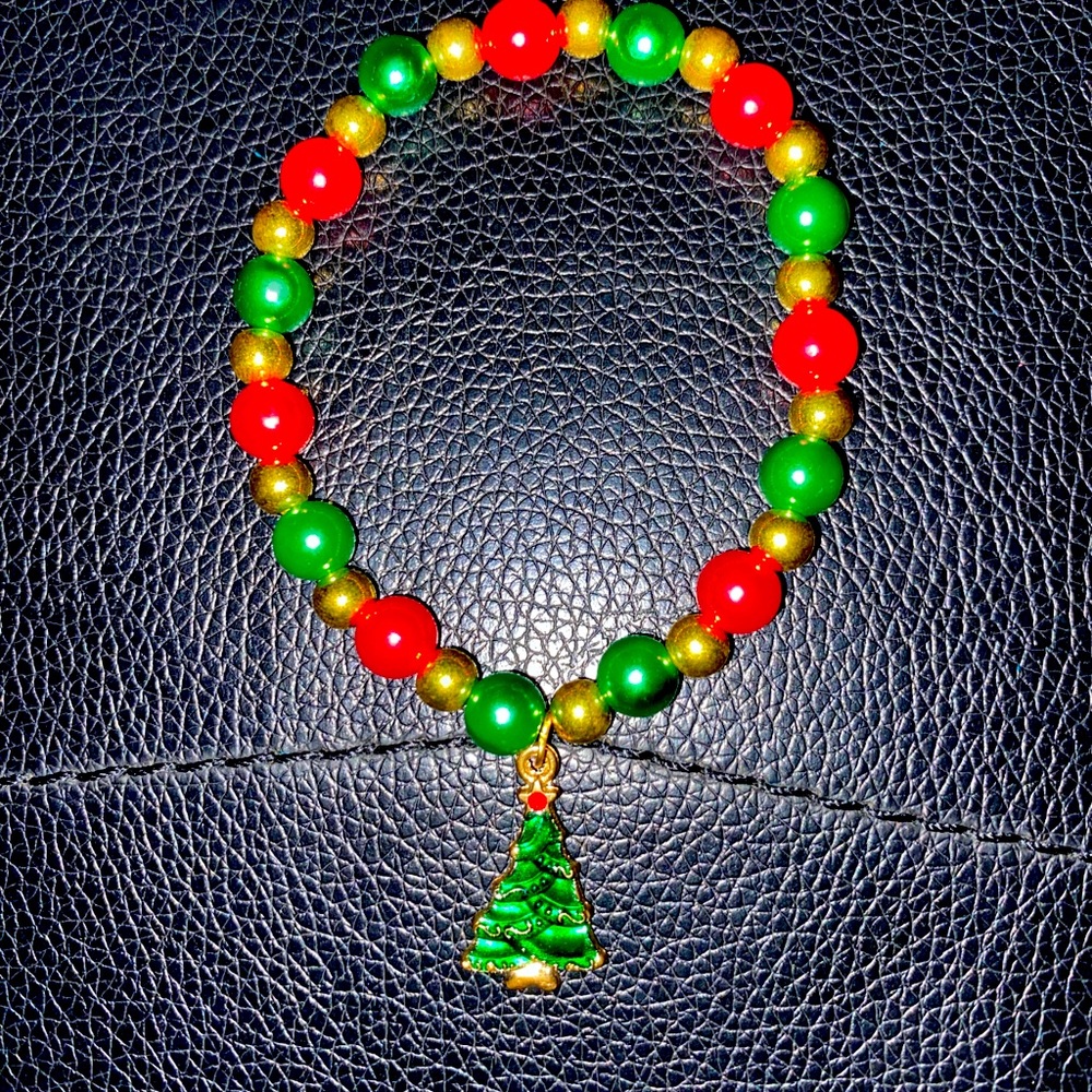 GLOSSY TREE BEADED BRACELET